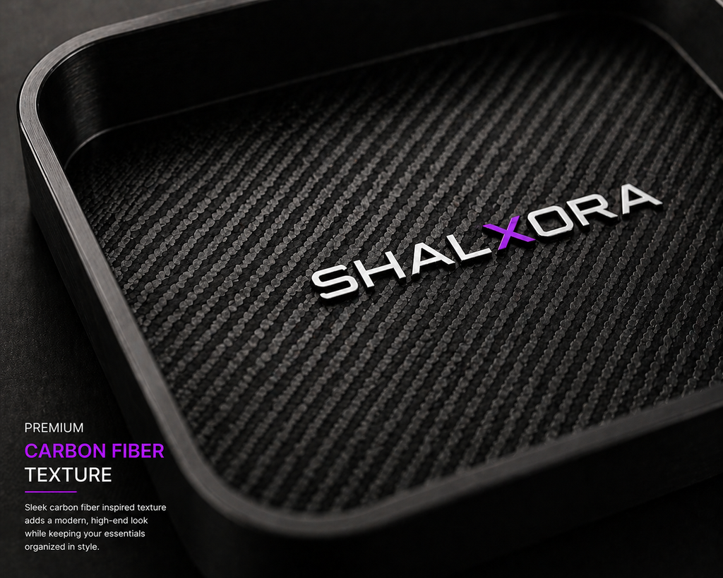 Luxury Catchall Tray | Carbon Fiber | Desk Organizer | Gift for Him | Key Tray | Modern Home Decor