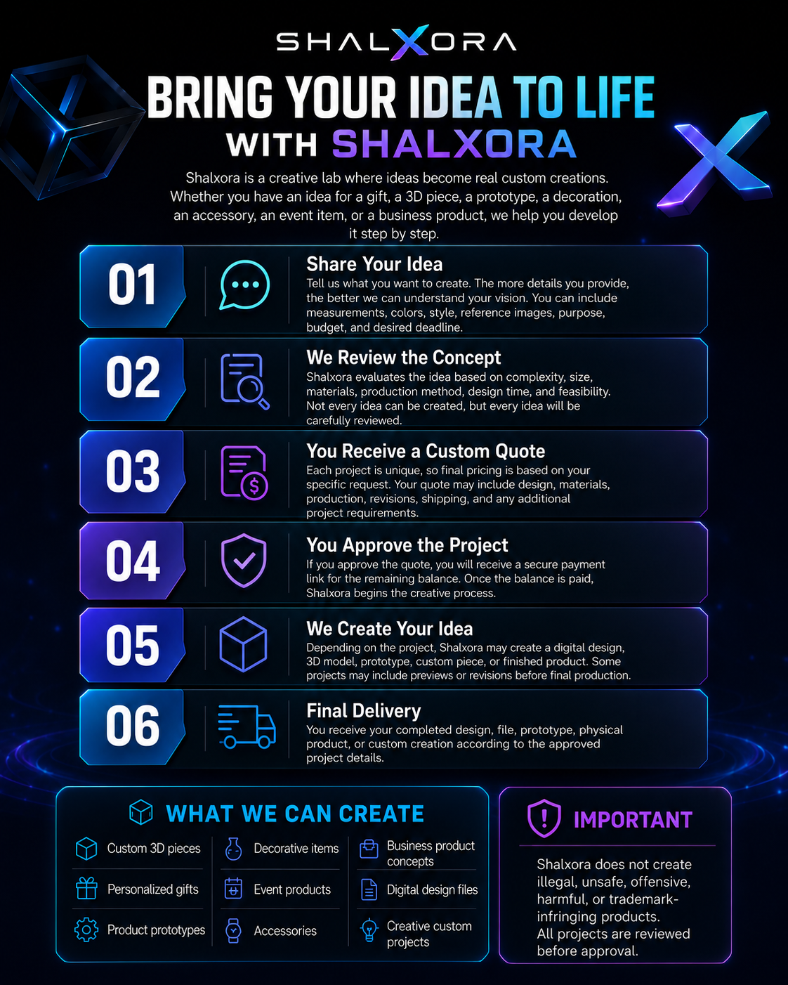 Bring Your Idea to Life with Shalxora